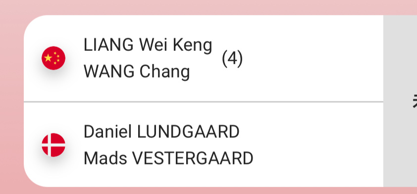 梁王驾到梁王组合 梁王加油 -赛事预告-2026印度羽毛球公开赛（01/13-0