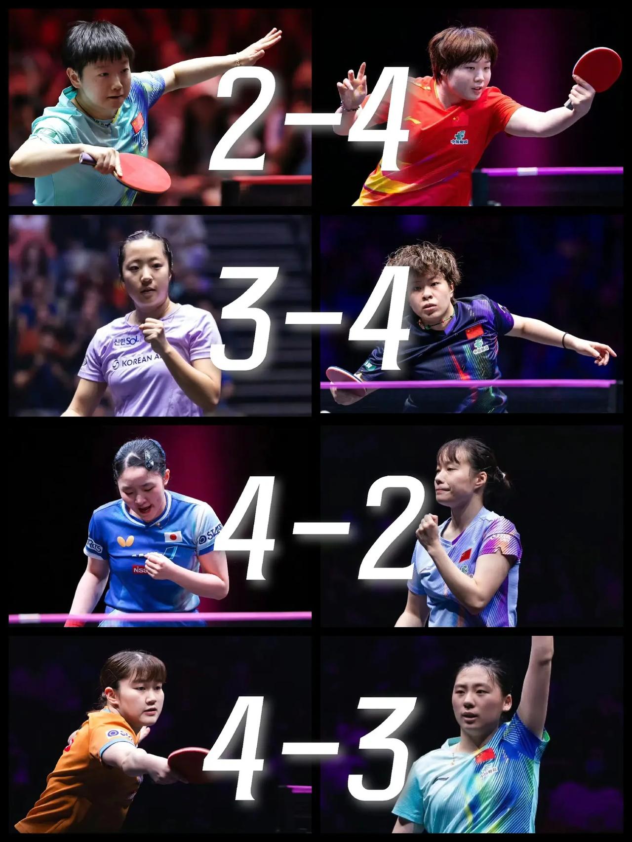 【大跌眼镜！各占半个分区，在重庆站女单决赛这回真成了中日对决了！】陈熠七局惜败！