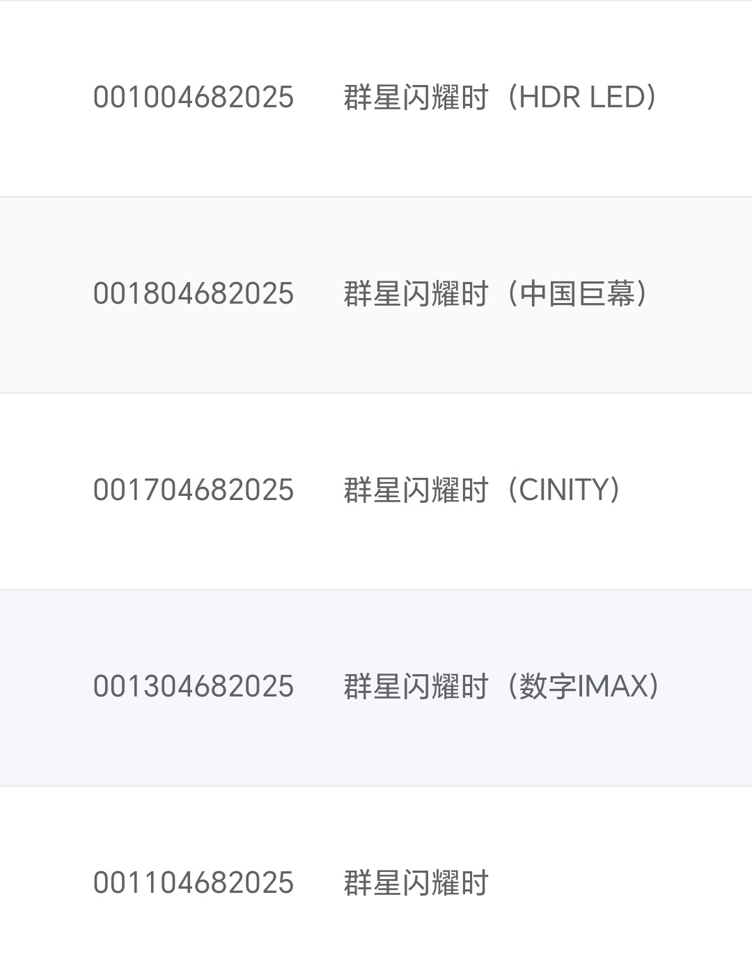 电影《群星闪耀时》已录入专资，IMAX，cinity，中国巨幕特效厅版本，本周开