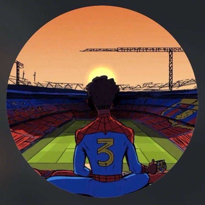 🥹谁看了巴尔德的新头像不会哈特软软！🏟️有Spotify诺坎普的落日，有和迈