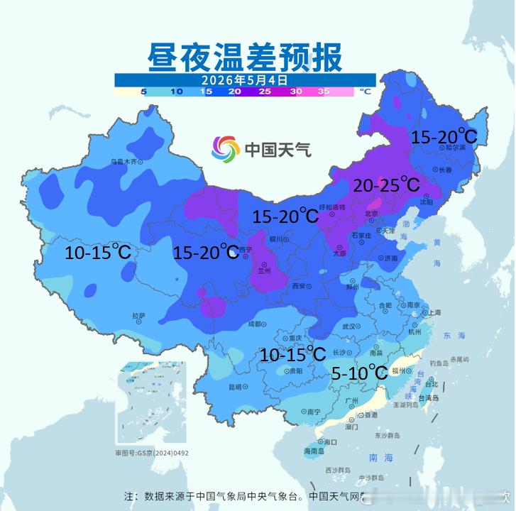 【气温先冲高再回落】五一假期最后2天，我国总体升温多、降温少。不过6日还有冷空气