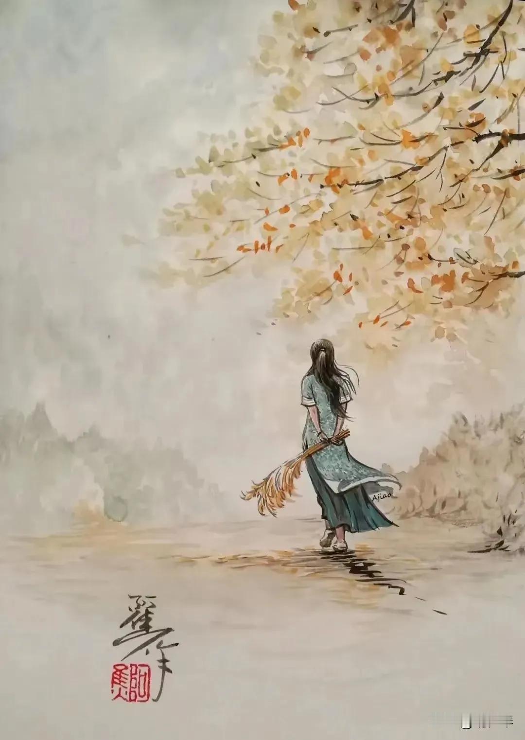 上联：秋风瑟瑟吹残叶

下联：？
