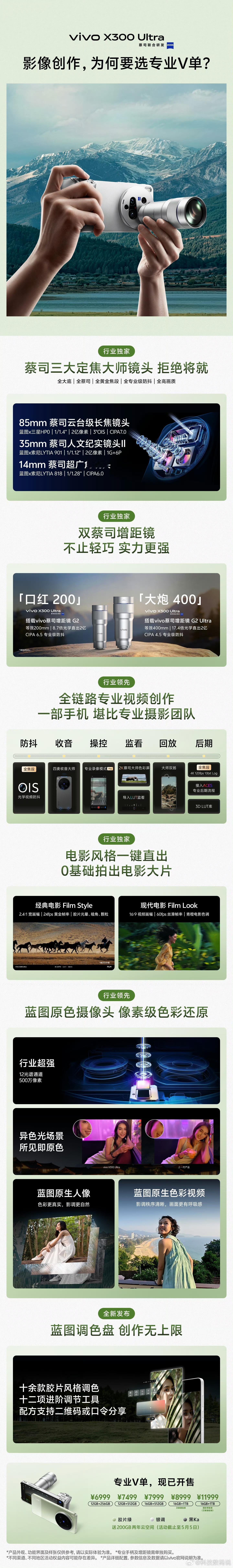 当你拥有vivo X300 Ultra专业V单，影像创作太轻松当你拥有vivo 