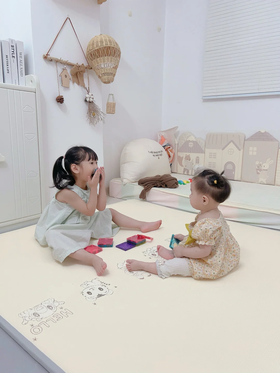 5岁的姐姐挑战独自带娃🤗