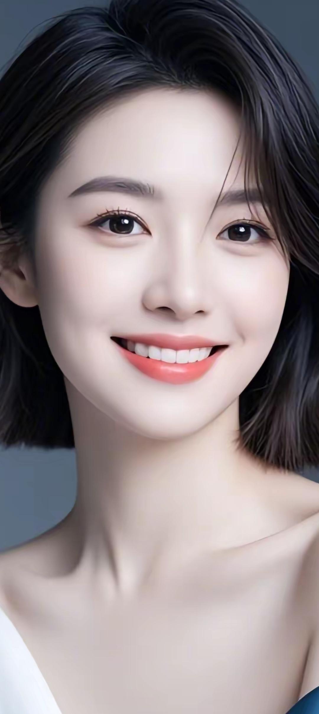 甜美笑容，温柔可人，元气满满的一天！😊✨