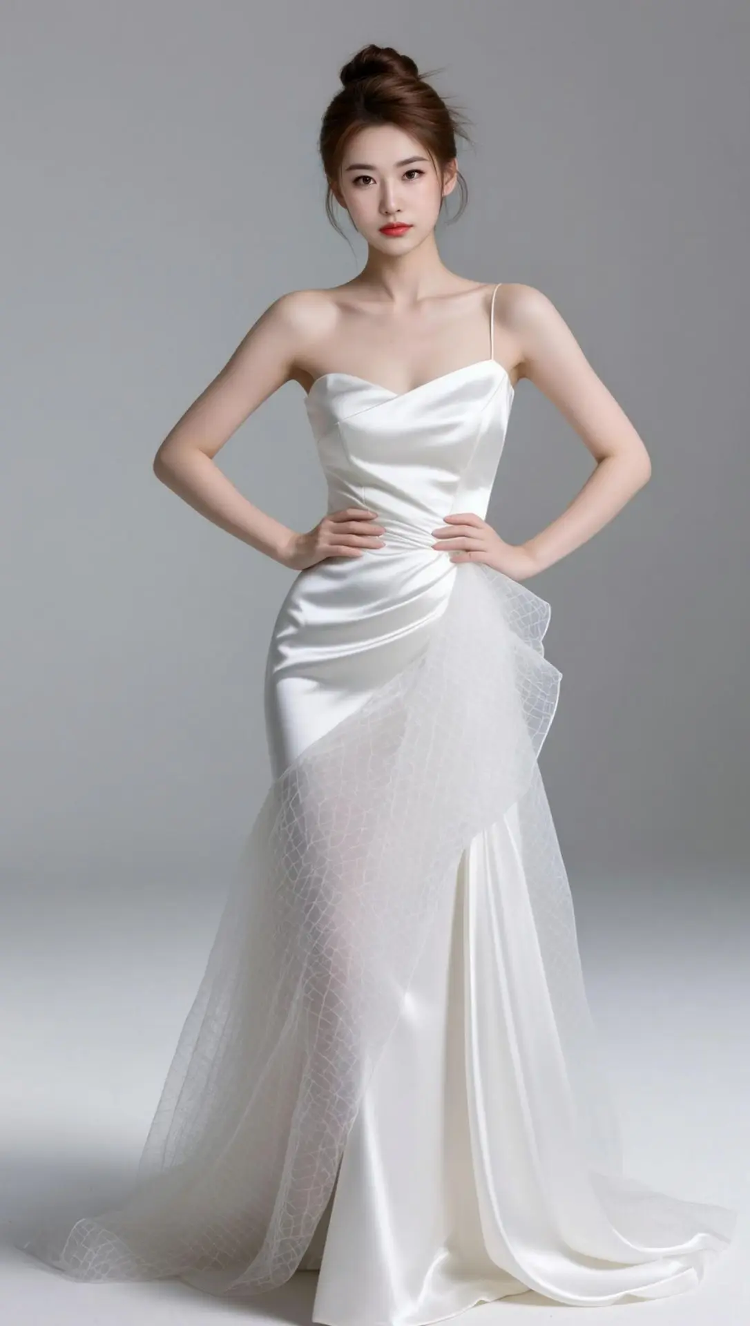 AI单肩白纱写真 ai创作