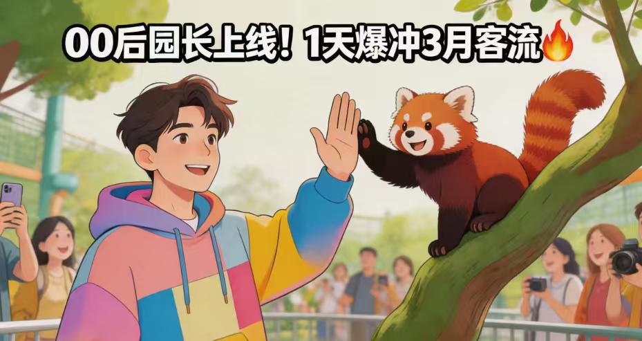 00后接手老旧动物园，1天客流量顶过去3个月！20元门票背后的真诚逆袭
> 从濒