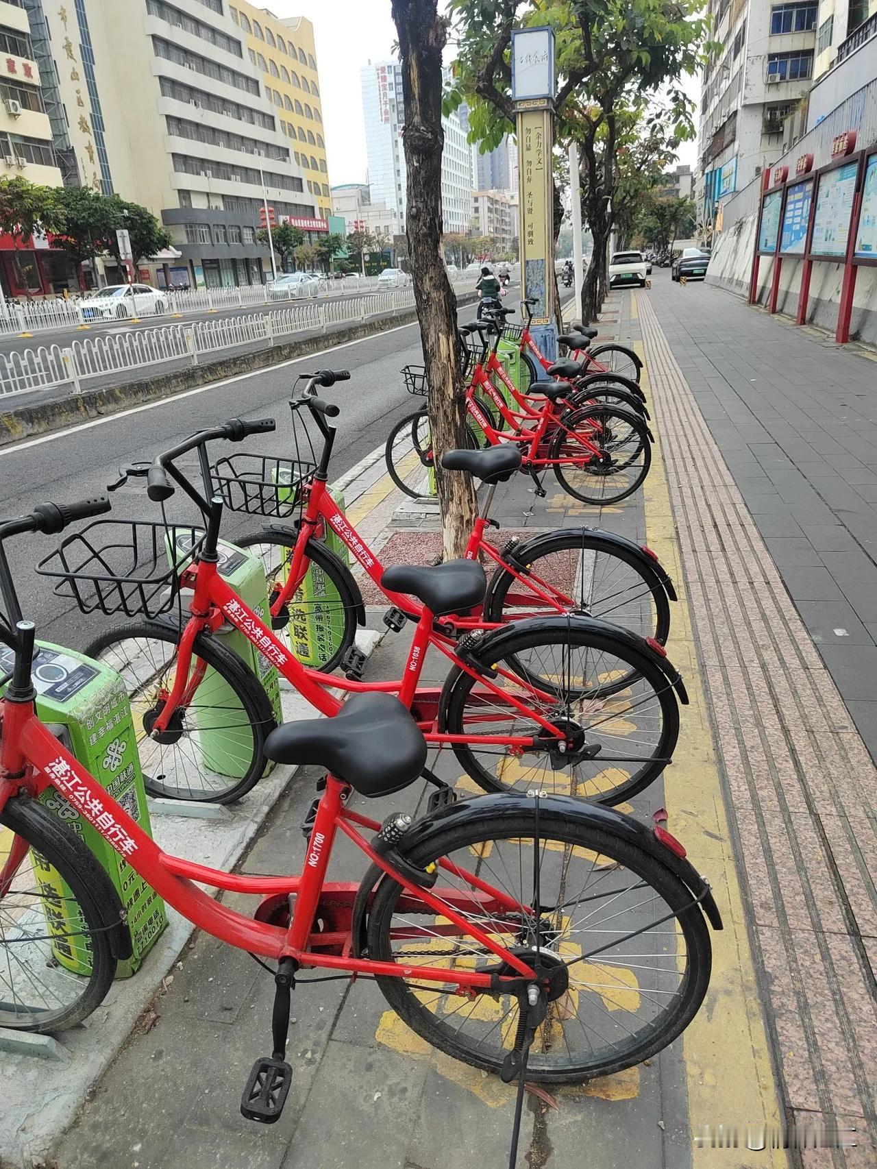 湛江交投又投放一批新的公共自行车🚲供市民使用。现在市区已经投放公共电动车🛵了