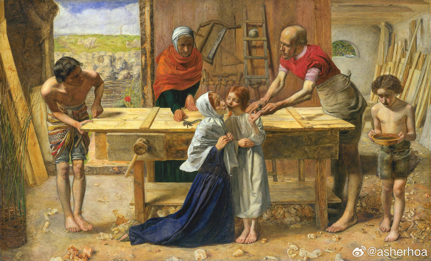 西洋历史文化鱼缸 英国前拉斐尔派画家约翰·艾佛雷特·米莱（Sir John Ev