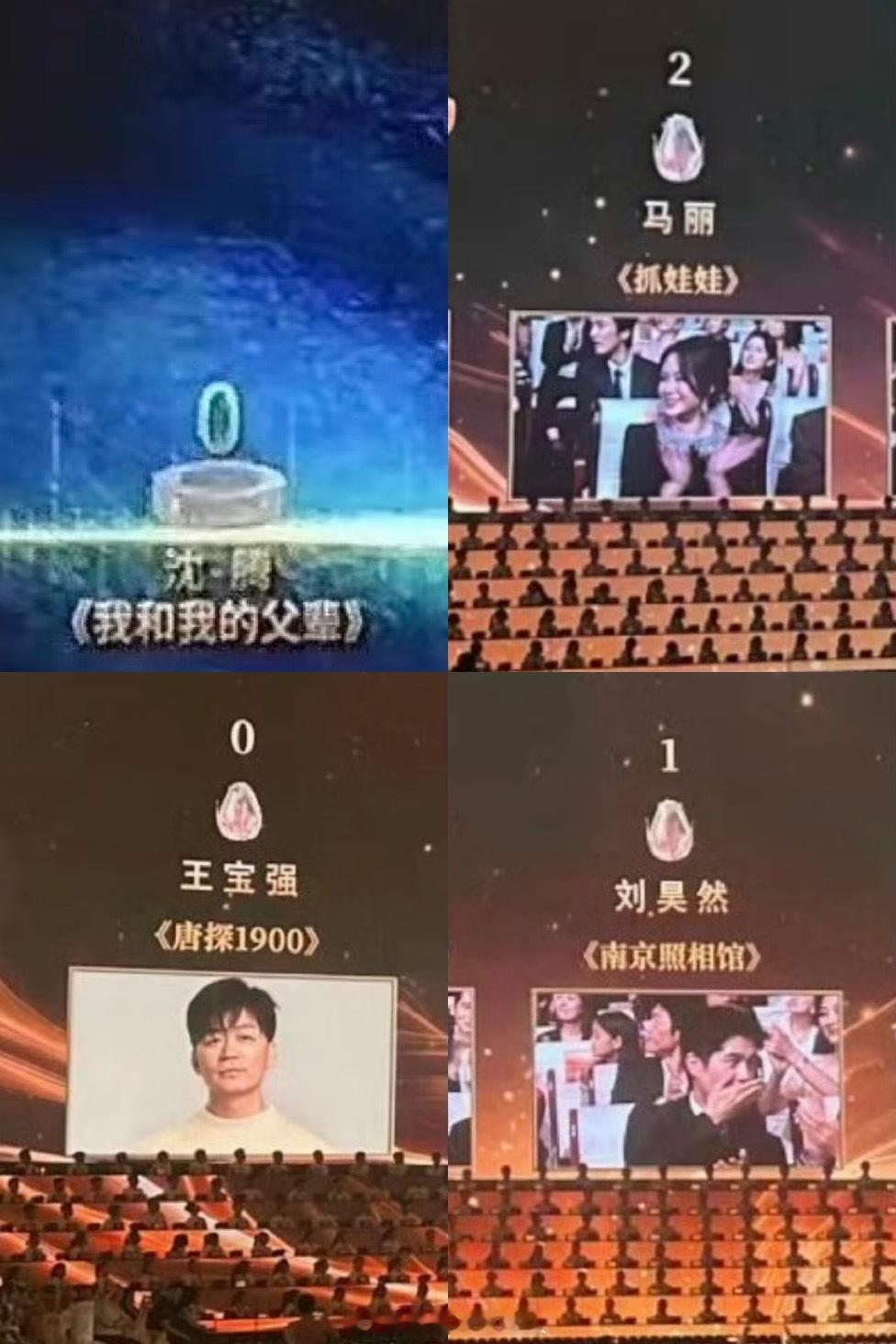 沈腾刘昊然马丽王宝强贡献了一千多亿票房四个人加起来的票数高达三票……百花奖 不大