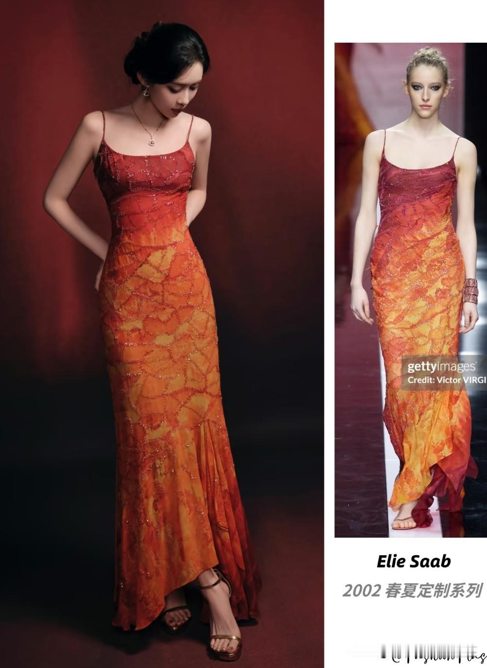 孟子义星光大赏礼服一亮相就惊艳到我！虽然这件裙子腰部做得太贴身，少了点原本的神韵