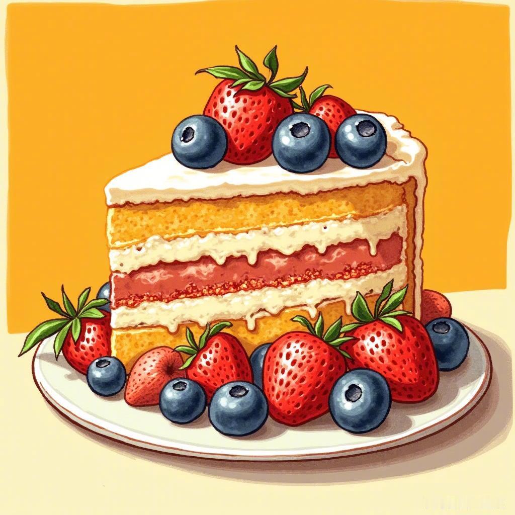 🍰甜蜜的复古时光，蛋糕的诱惑让人心动不已！🍓每一层都藏着幸福的味道，缤纷的水