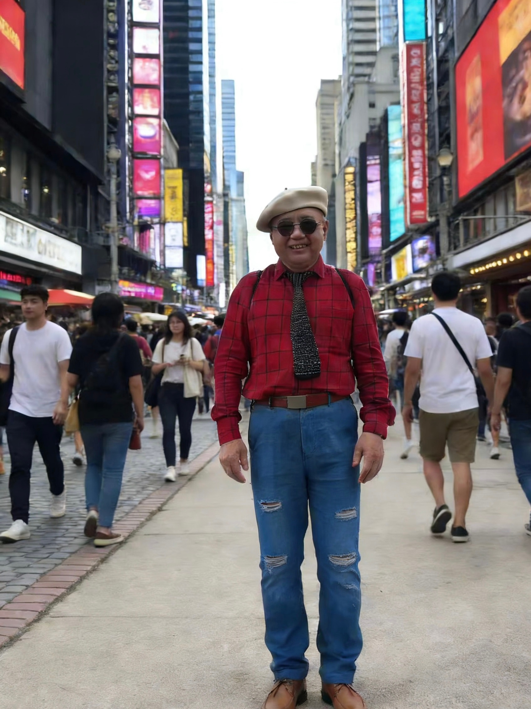 我的“乞丐裤”   余春我有一条陪伴多年的牛仔裤，它并非时下店里买来的新潮款式，