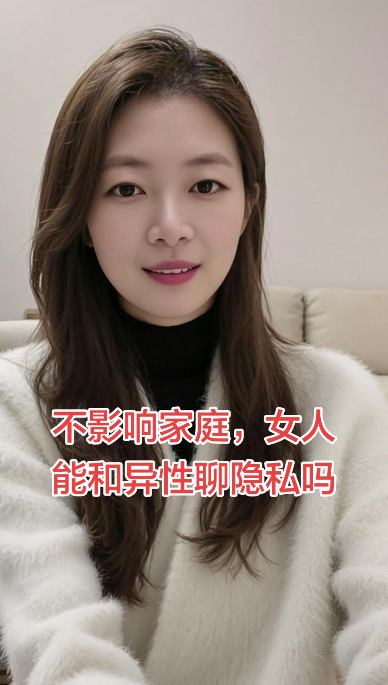 其实我一直觉得，只要守住底线、不影响家庭，女人和异性正常聊天真的没什么错。

谁