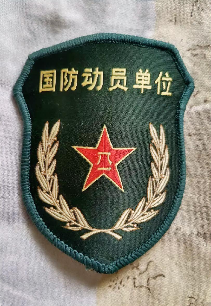 《国防动员单位》臂章
       这臂章可不简单。它整体设计很有特色，颜色搭配