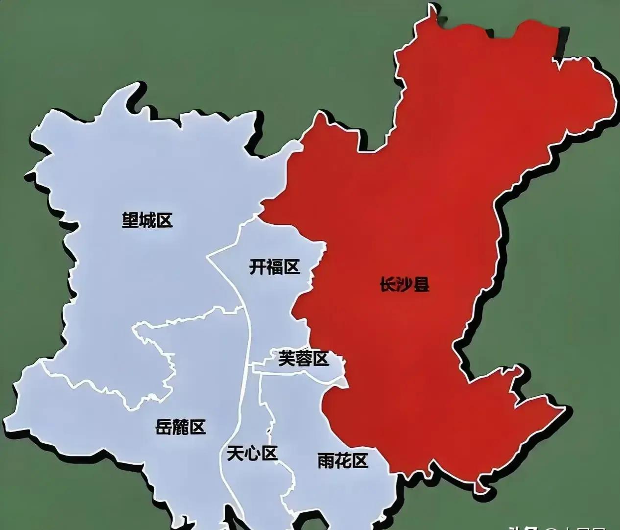 长沙县比长沙六区面积还大，它啥时候撤县。长沙县总面积约1756平方公里，幅员面积