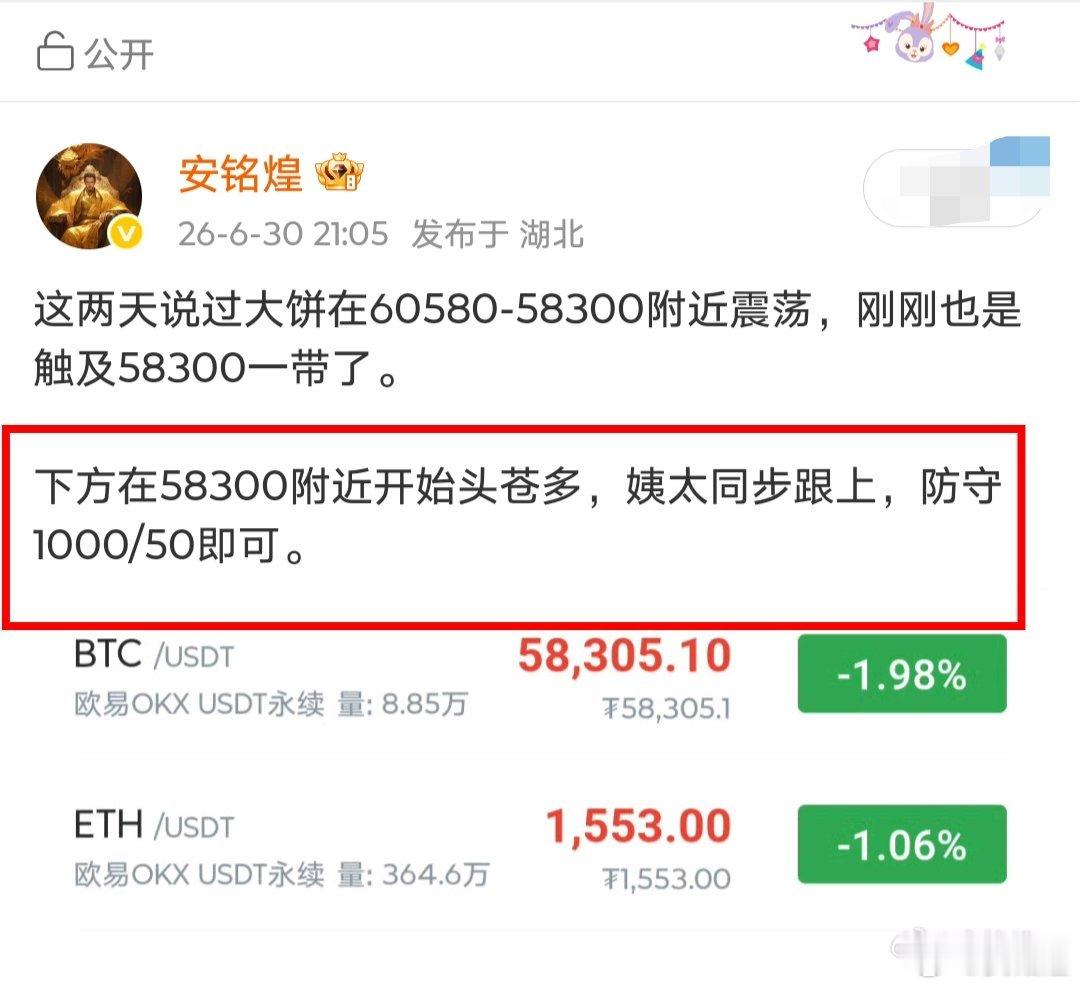 58300头苍多，轻松吃到一波小反弹800点左右。 