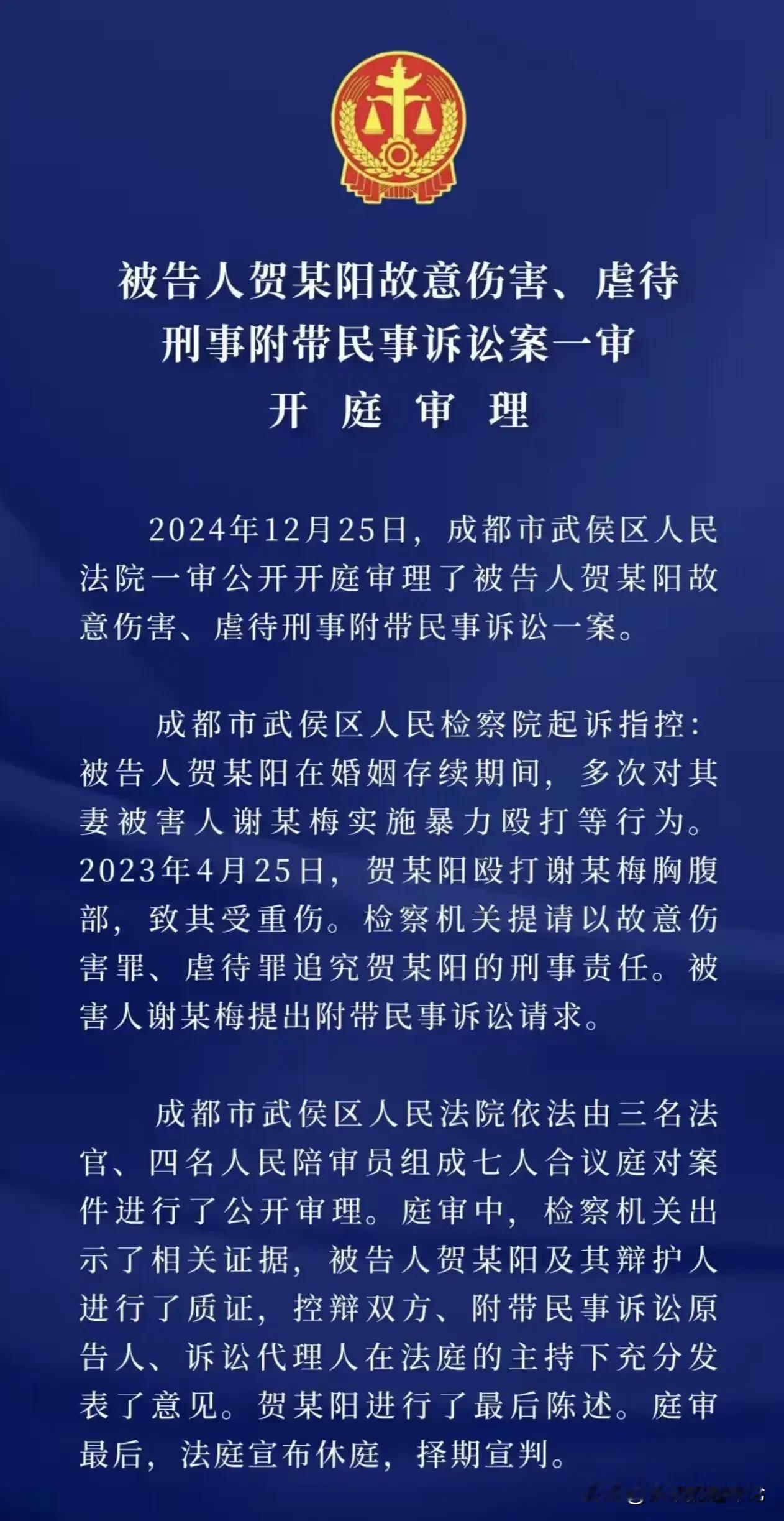 贺某阳家暴事件，不仅仅是个别家庭的悲剧，更是社会的一面镜子，反映出我们对于家庭暴