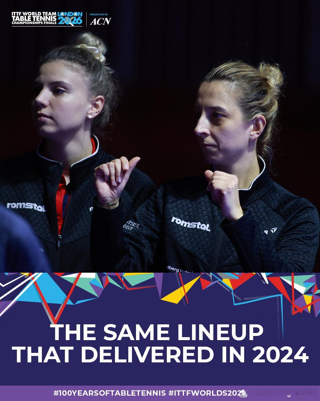 伦敦世乒赛团体赛 🇷🇴罗马尼亚女团沿用2024年（上届世乒赛）的主力阵容，参