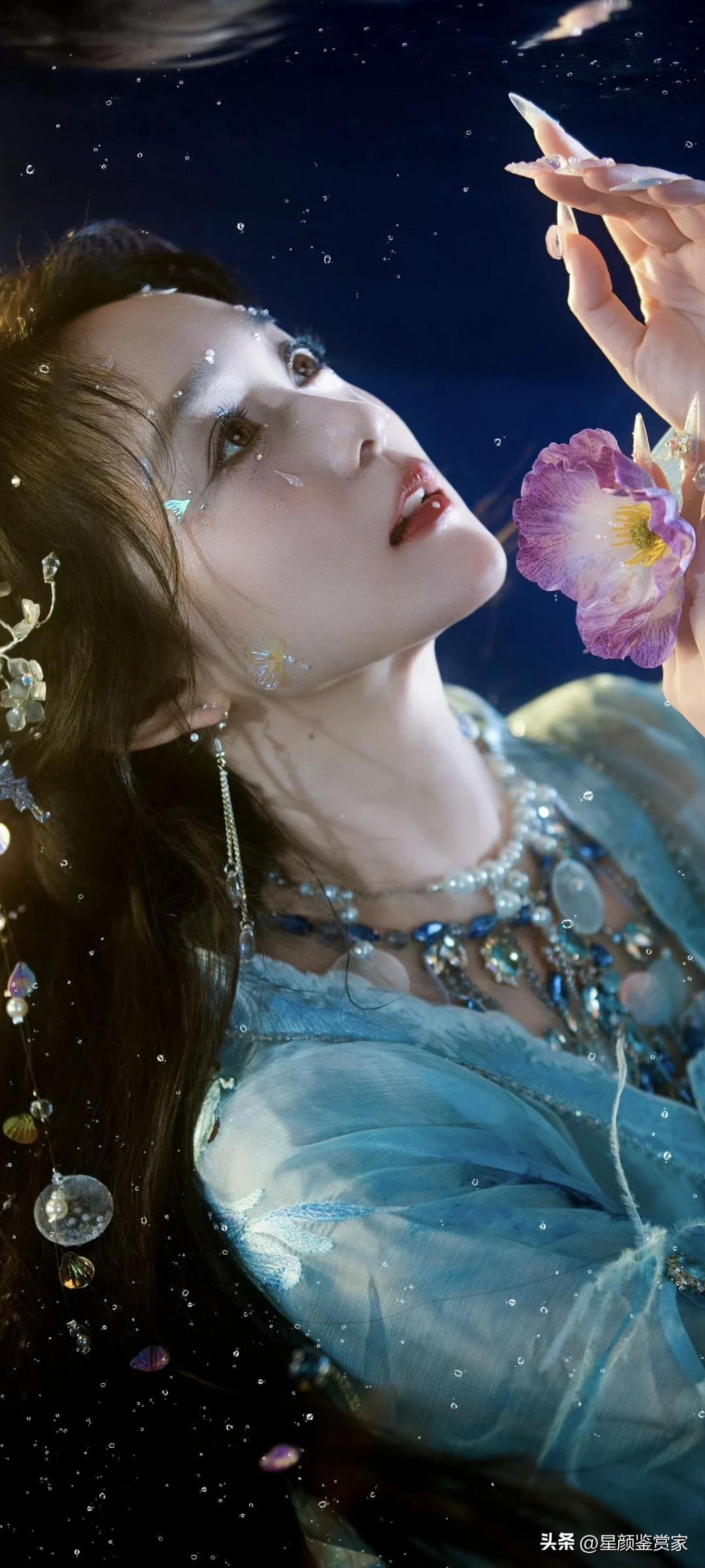 何泓姗古风壁纸～深海里的精灵少女！