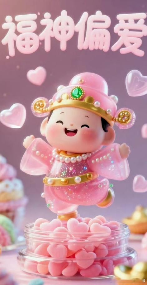 这么软萌讨喜的小财神，谁能不心动呀✨你心里惦记着财气，这份心意自会被感知，福运也