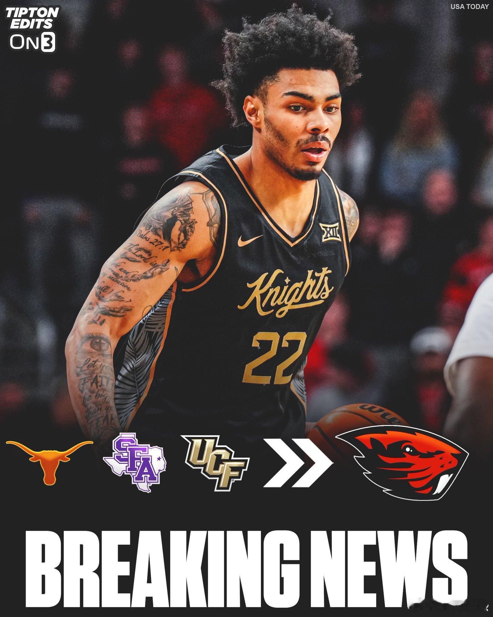 ncaa转学市场 Chris Johnson（UCF） ➡️ 俄勒冈州立Chri