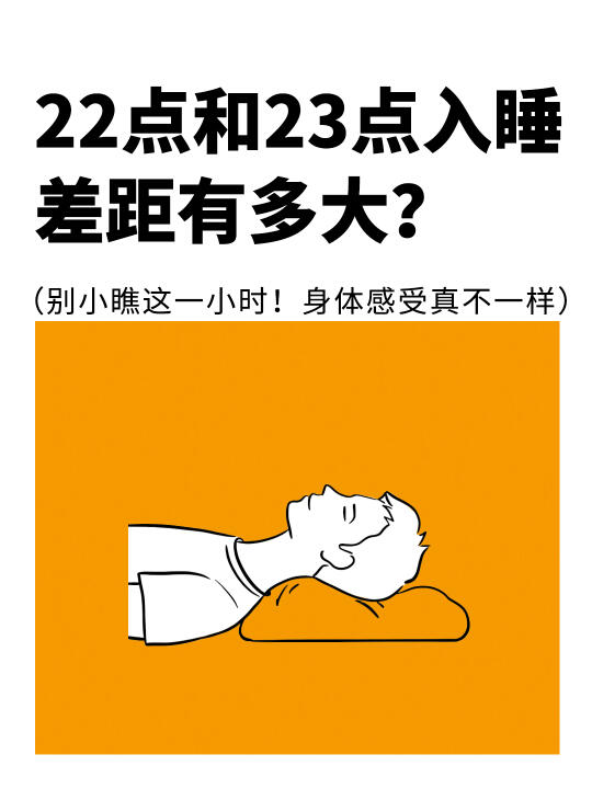 别小瞧这1h，22点和23点入睡的差距有多大❗️