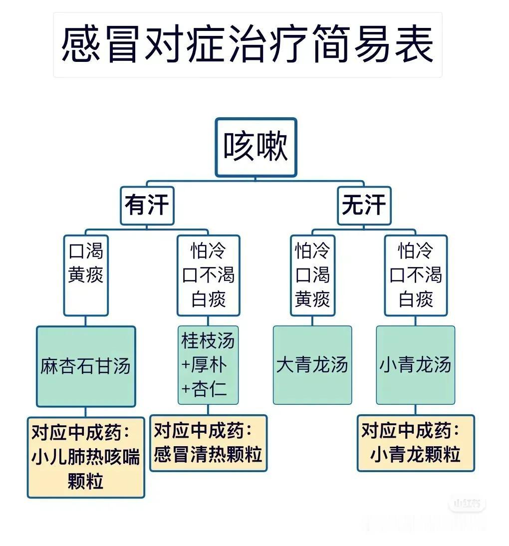 你还在为感冒而烦恼吗？别担心，今天我来给大家介绍一份感冒对症治疗简易图，让你轻松
