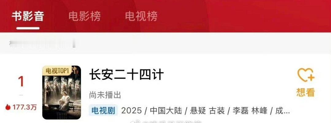 成毅长安二十四计昨天开播了，大家看了吗？