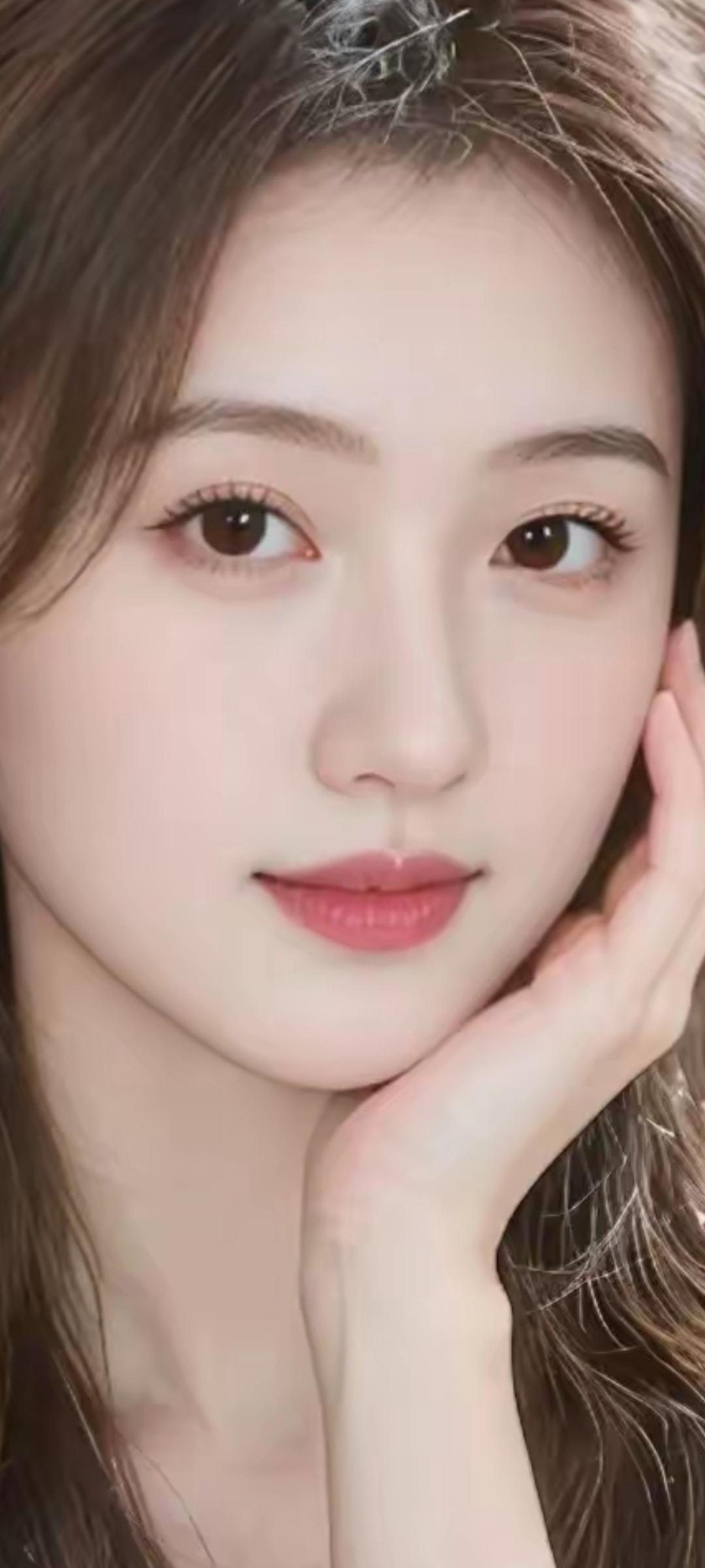 温柔甜美的少女，微微一笑，如春风拂面。