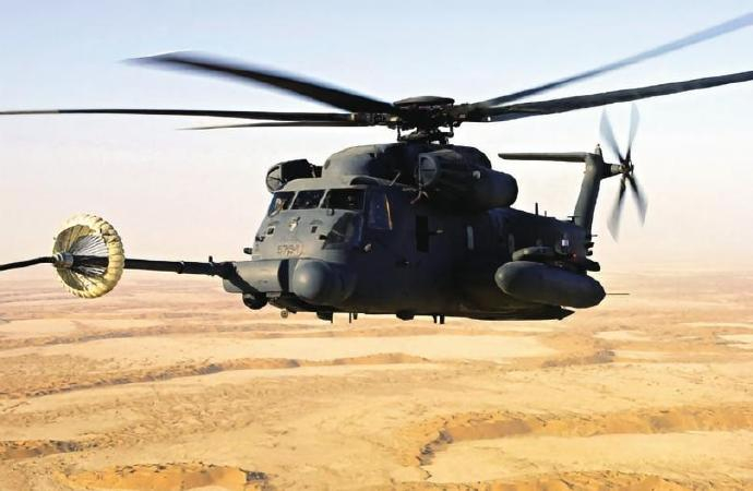 每天认识一件兵器 美国CH-53“海上种马”直升机机身长度：26.97米机身高度