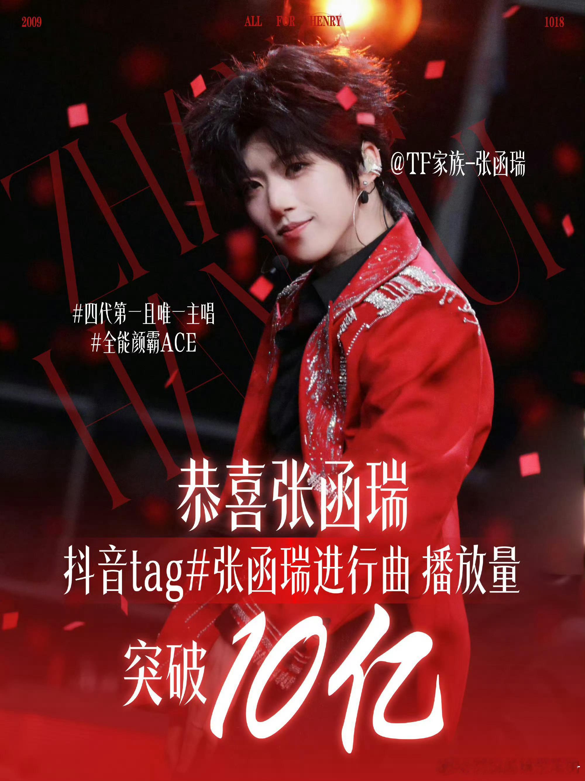 实力出圈！张函瑞进行曲tag播放量破10亿🔥 