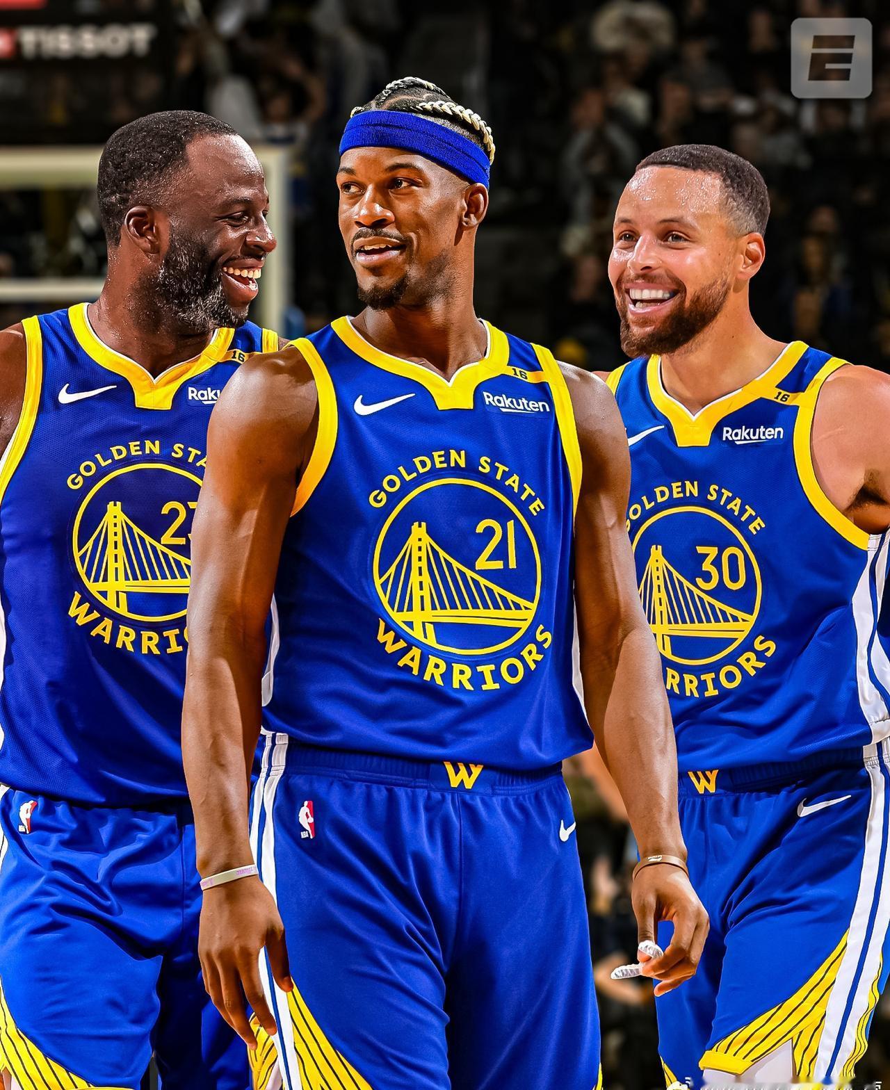 勇士的现状是什么?库里、巴特勒和追梦-格林锁死了球队的薪资,三个人都是溢价合同.