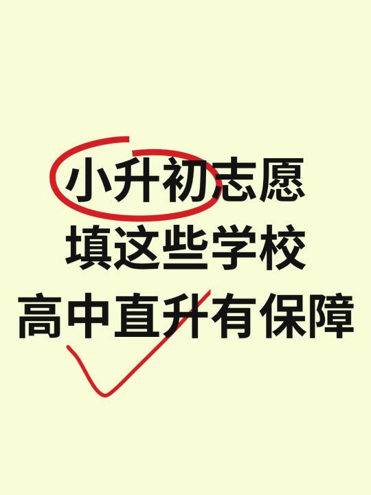 摇号季必看❗️有直升通道的民办初中