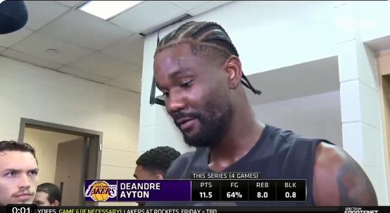 艾顿称他将在第五战中爆发。艾顿中谈到他在第四场被驱逐出场后的感觉。
      