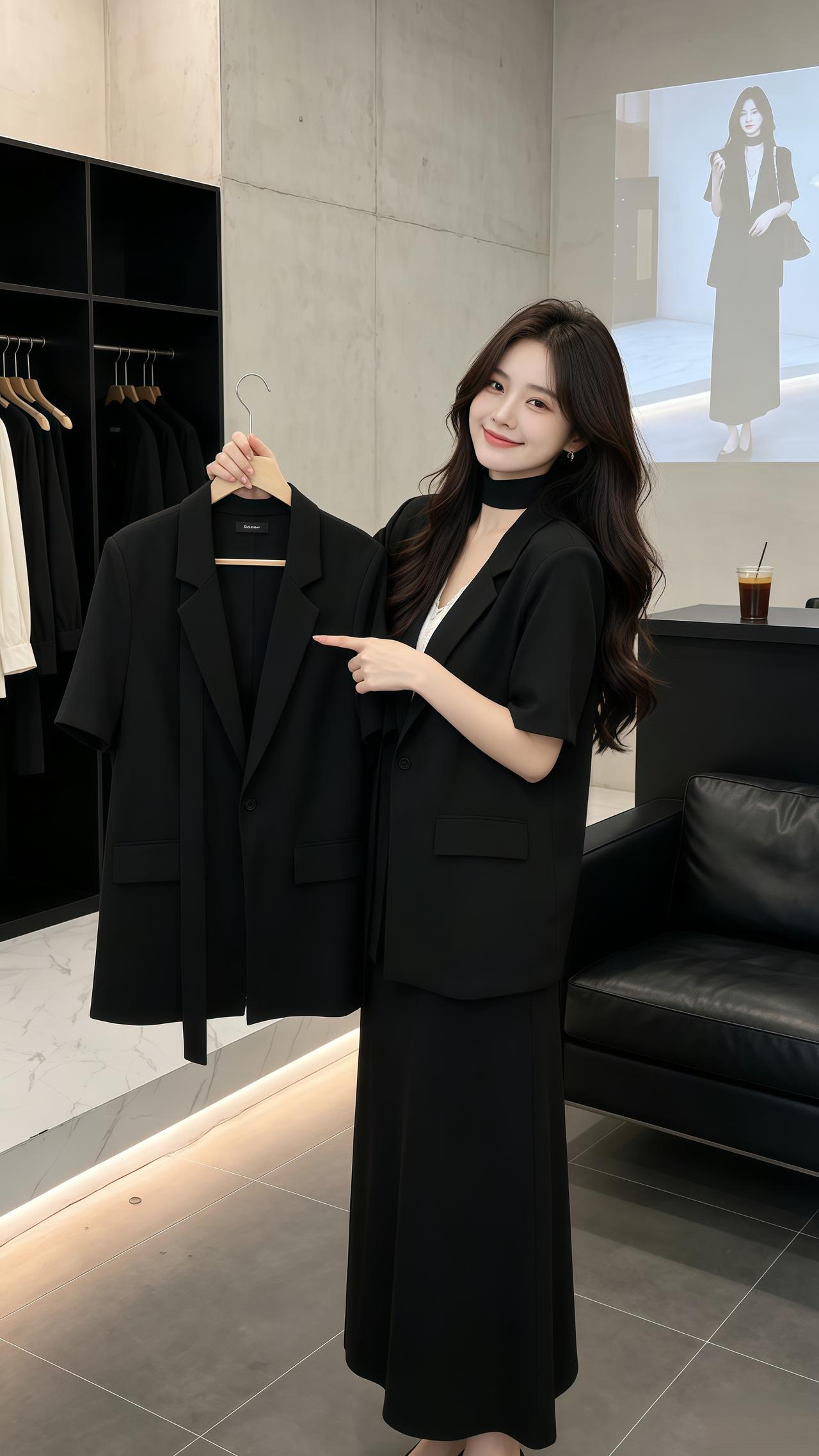 显瘦百搭西装套装 高级感西装裙套装 穿搭韩系穿搭夏季穿搭