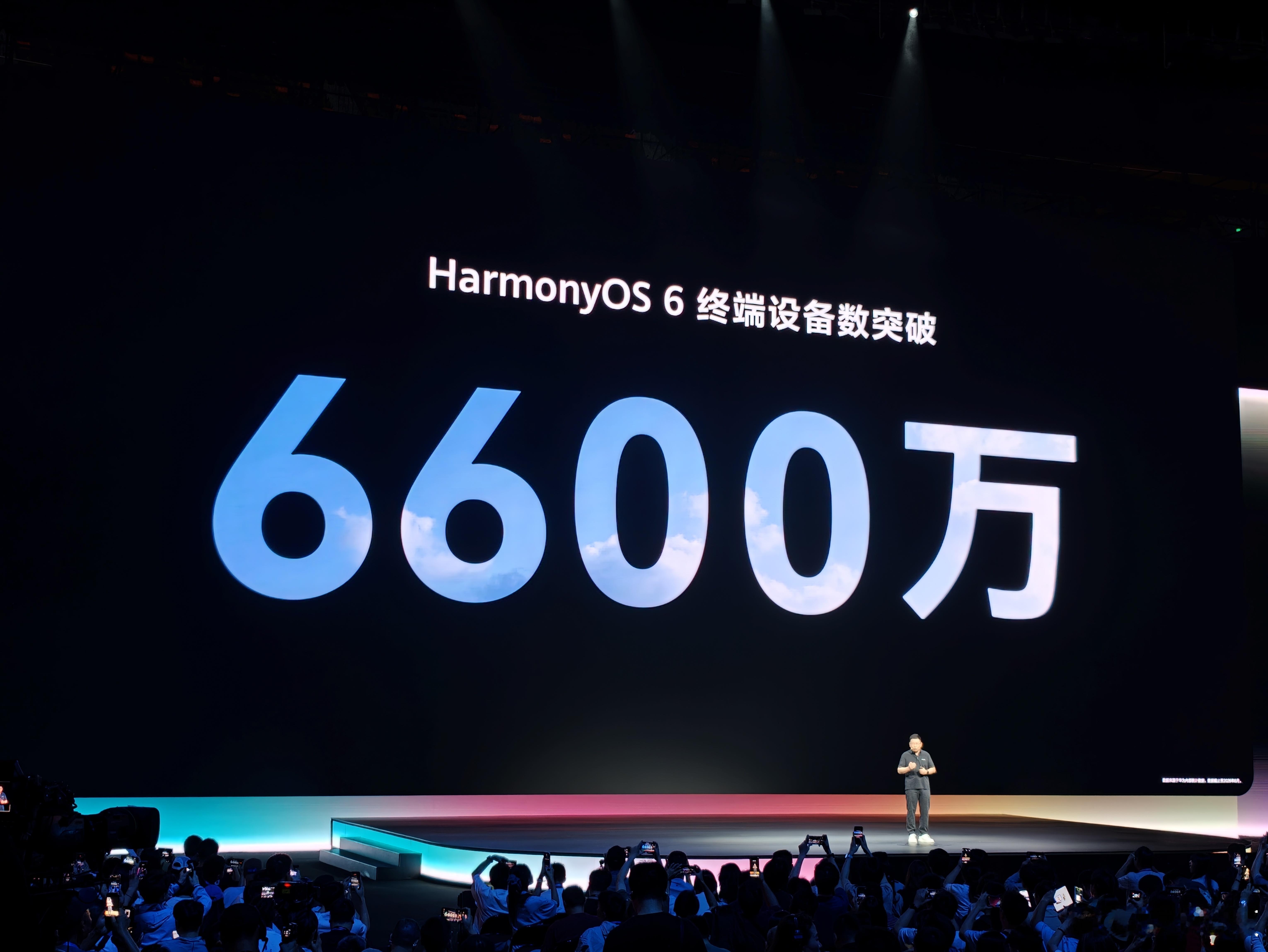 这速度太快了，鸿蒙6终端设备数突破6600万！从鸿蒙6发布至今，终端设备数不断增