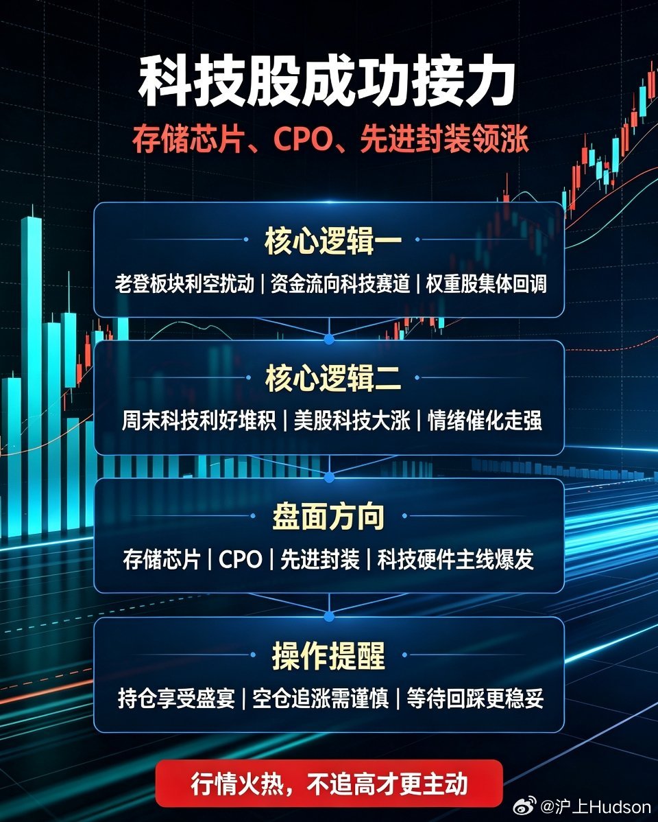 科技股顺利接力走强！两大核心驱动，追涨务必保持谨慎今日市场完成风格切换，科技股成