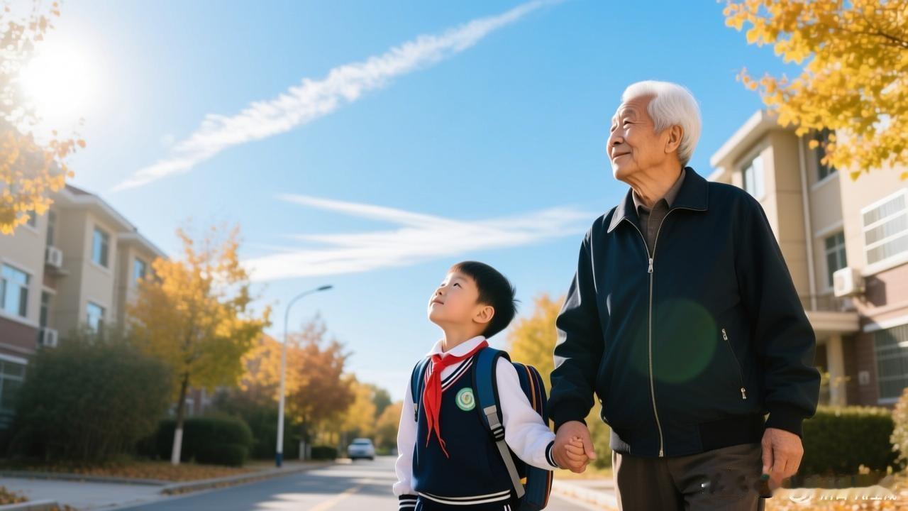 为什么秋天的天，看着比夏天高？

外孙仰头问：姥爷，这天怎么比夏天高啊？

天还