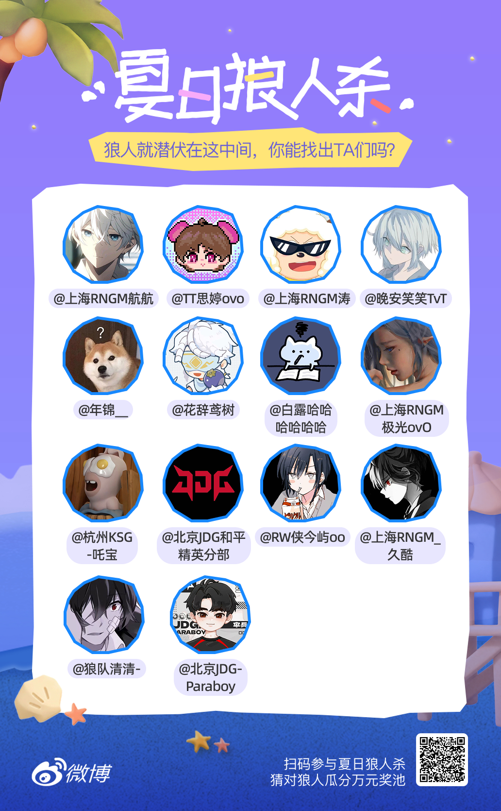 夏日游园会夏日狼人杀全部线索梳理完毕，我推理就是第2轮的狼人快来夏日狼人杀 猜狼