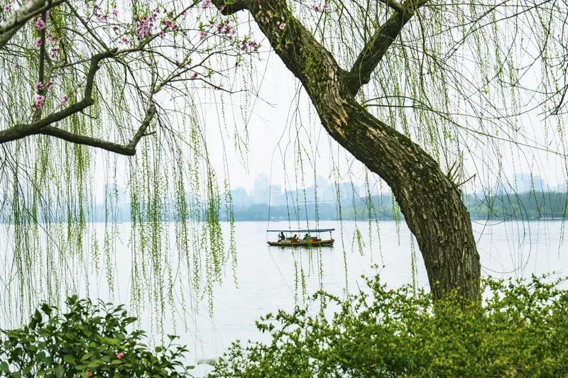 上联：春风摇醉河边柳，诚邀下联下联：和风吹醒水上舟。