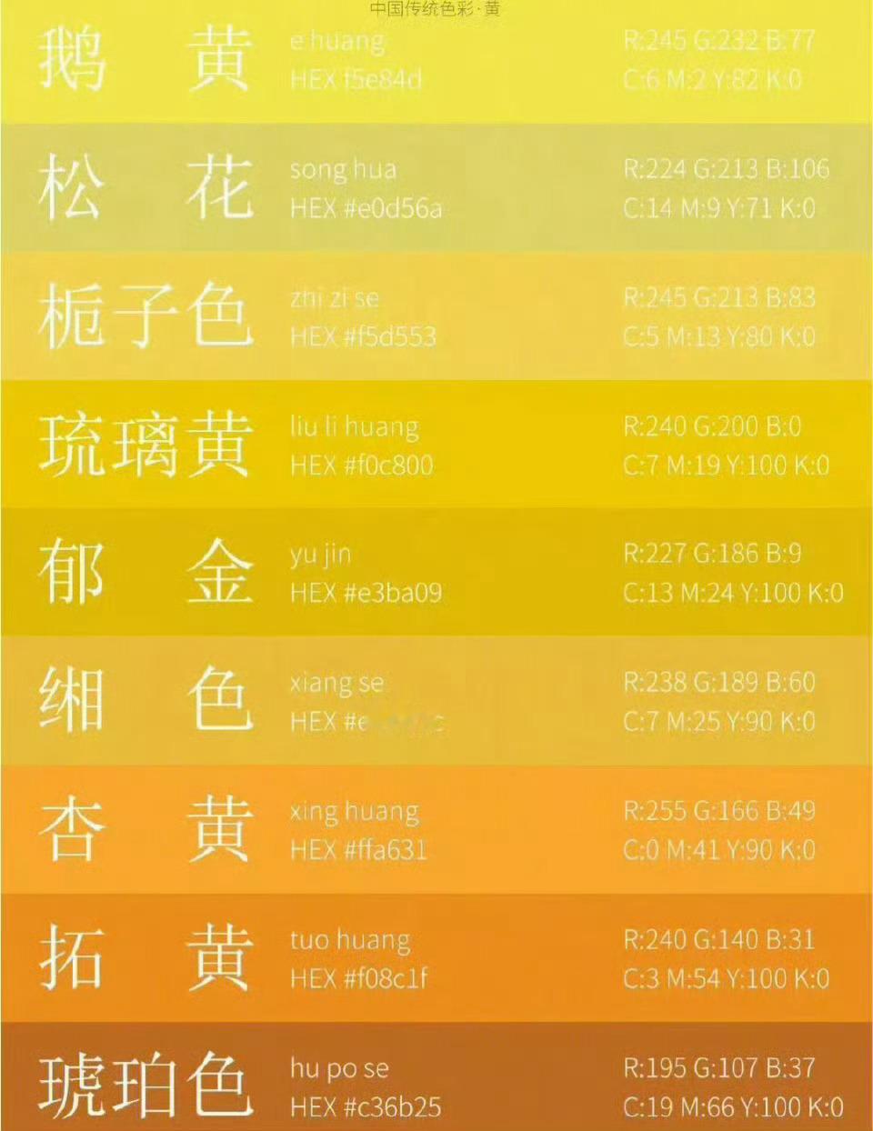 神仙级中国传统色彩 ​​​