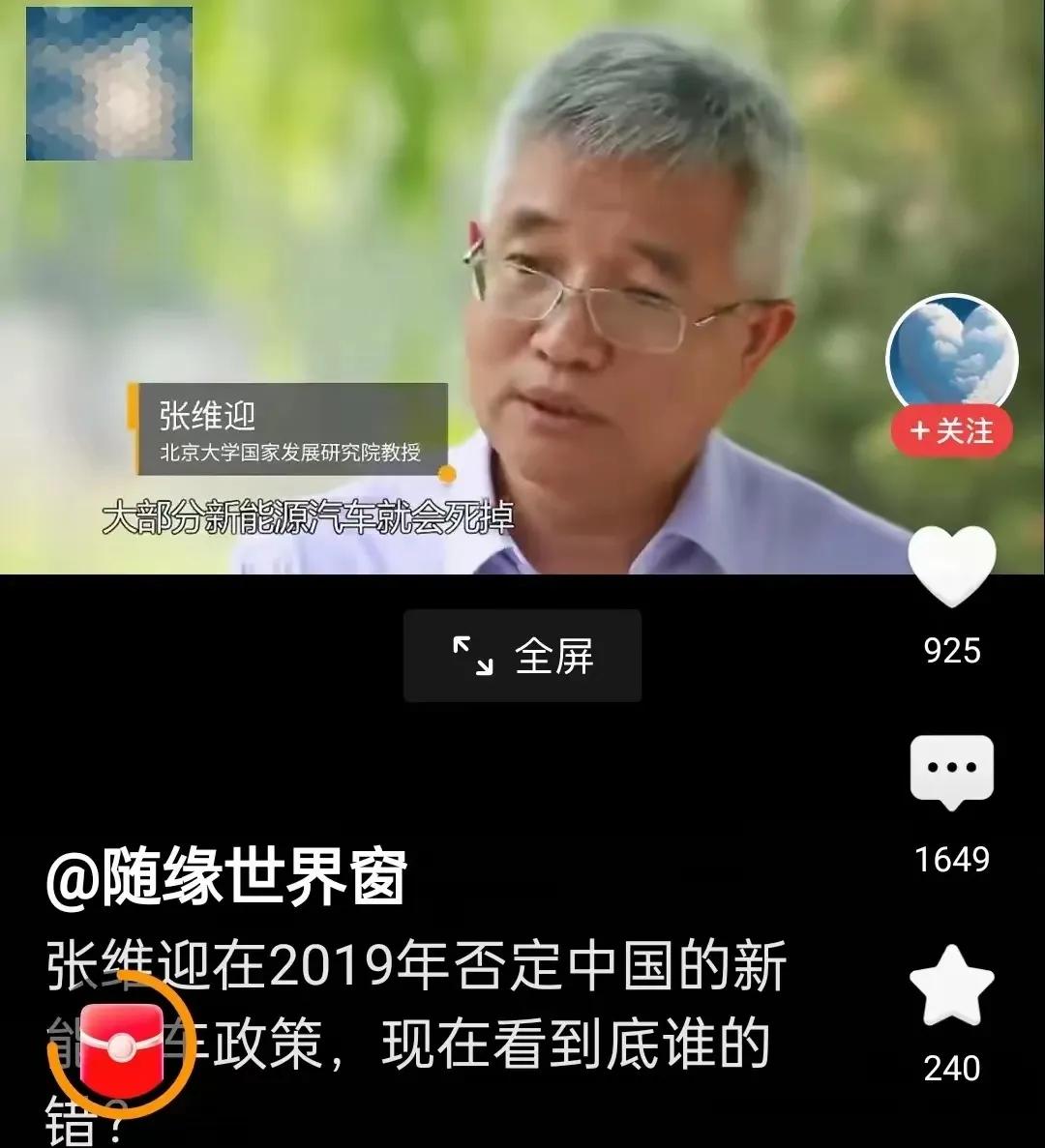 张维迎教授说的，我国大部分新能源汽车会死掉，时不时就被人翻出来批一通。某些人小学