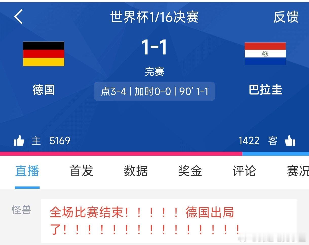 德国淘汰德国点球大战不敌巴拉圭，被淘汰出局，无缘加墨世界杯16强！德国这踢的啥玩