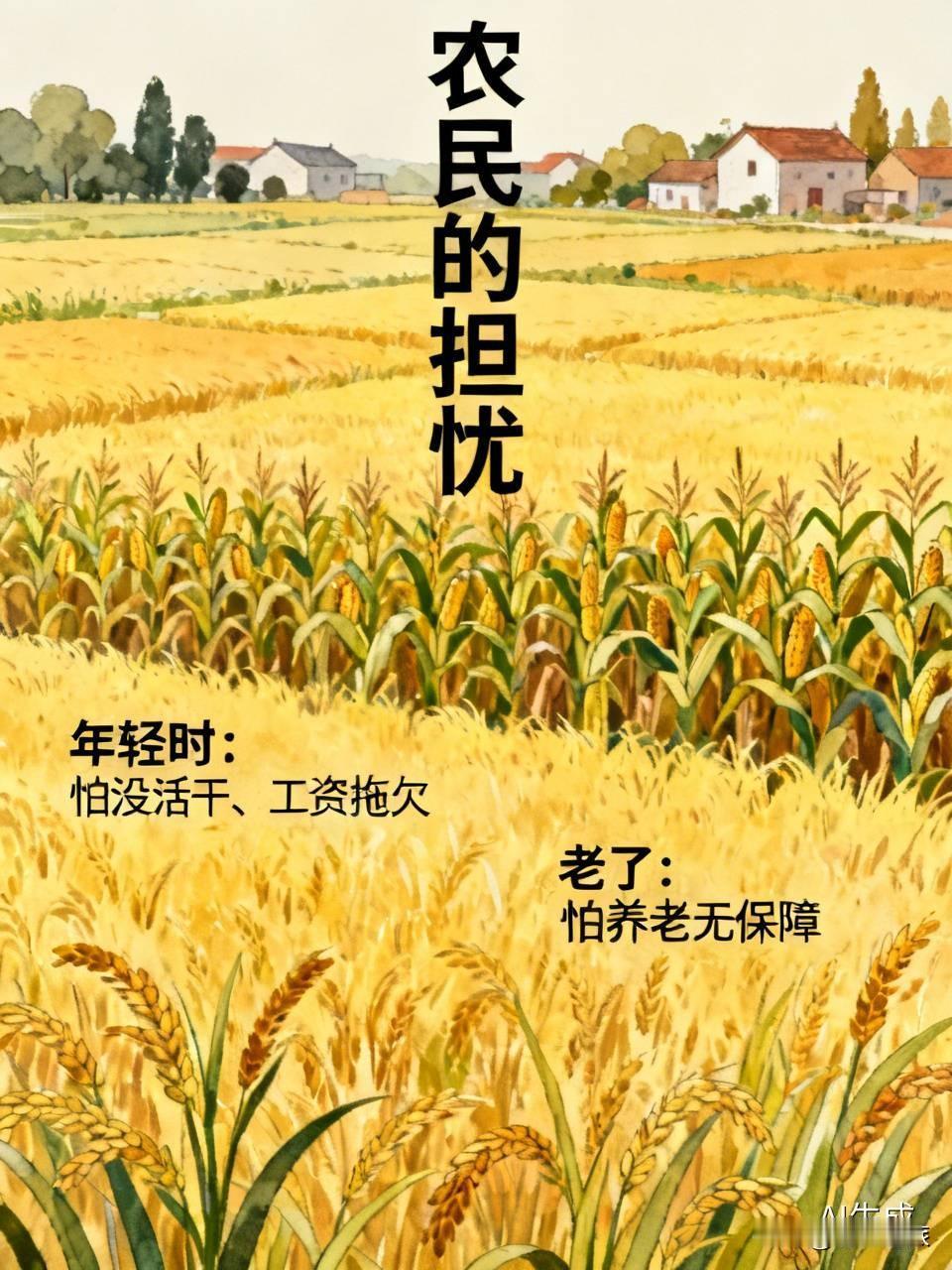 身为农民，不同阶段最怕的事儿各有不同。年轻时外出打工，最怕没活干。工地受多种因素