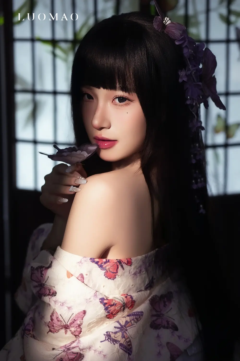 昭和少女🦋与盛开的紫藤花｜厦门和服写真。纯欲少女与和服写真也能搭配出...