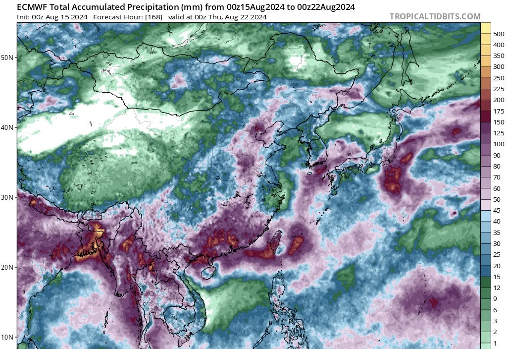 江南南部未来多雨，长三角雨洞