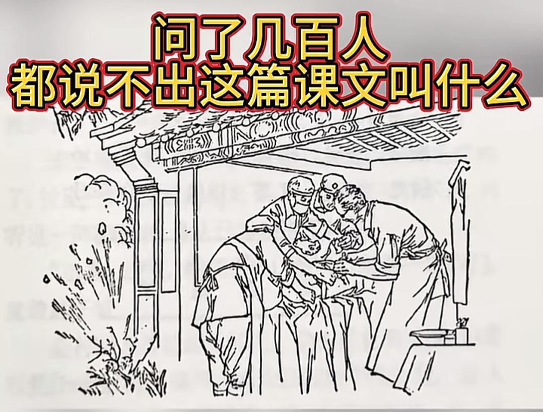 一群人在讨论，却说不出这课文叫什么。好像几个医生在救人，在哪里呢？谁还记得[作揖