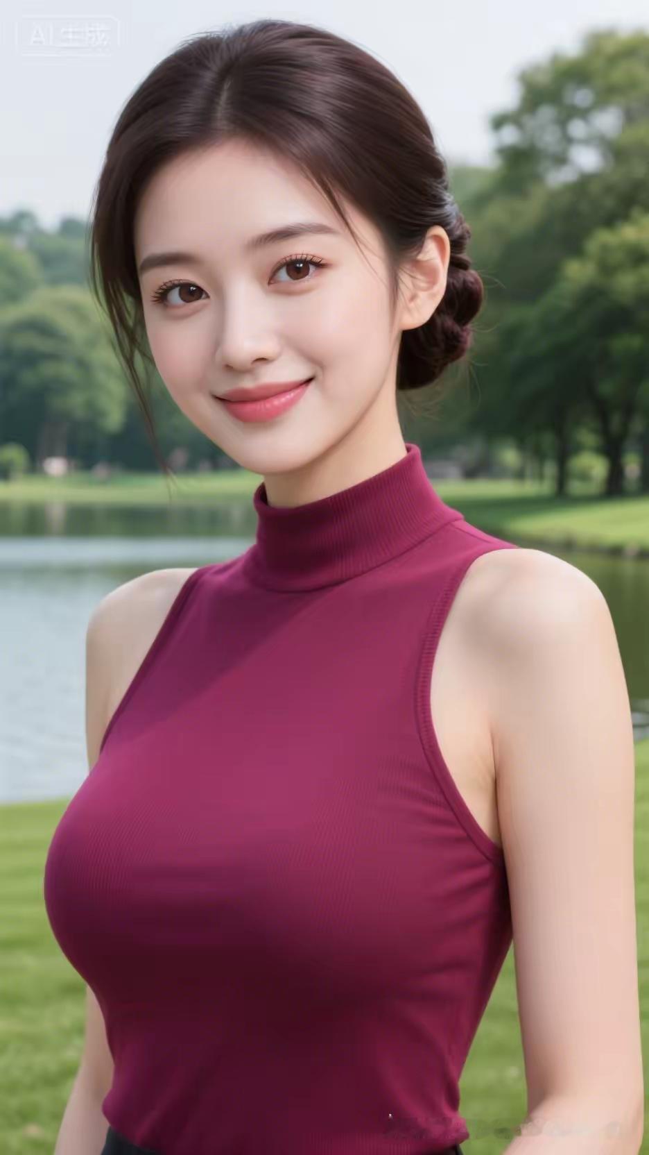 红袖添香夜，绿树映清波。