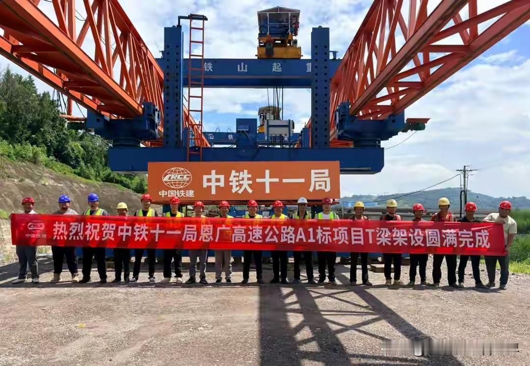 重庆又一条川渝大动脉迎来关键节点，通车进度稳步推进！
标段316片T梁全部架设完